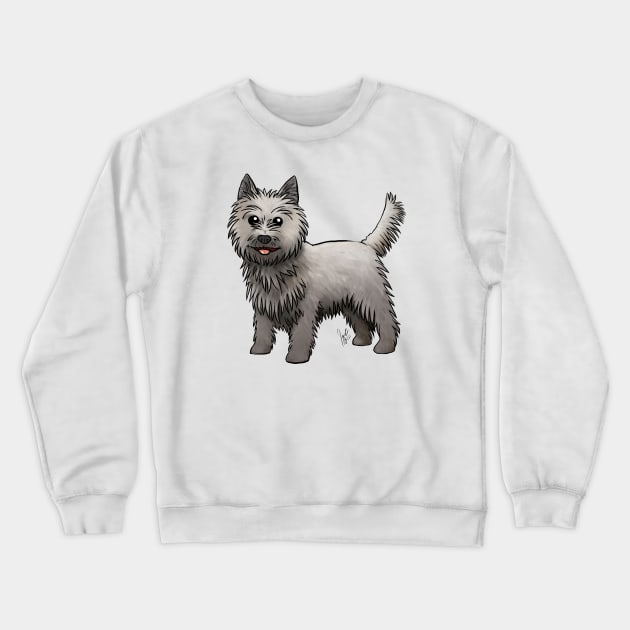 Dog - Cairn Terrier - Gray Crewneck Sweatshirt by Jen's Dogs Custom Gifts and Designs